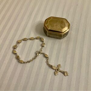 Sterling silver rosary bracelet